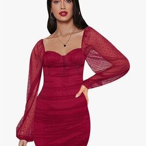 Elegant Red Women's Dress